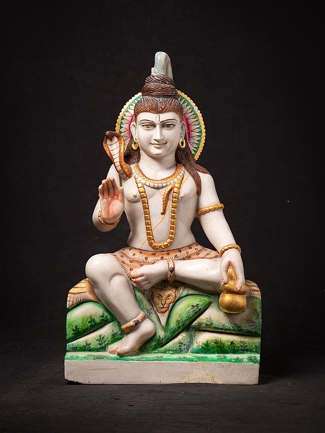 Indische Marmorstatue von Shiva