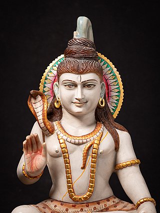 Indische Marmorstatue von Shiva