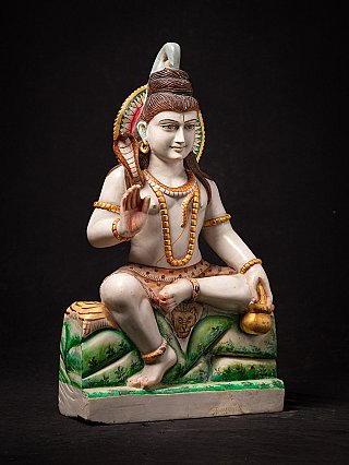 Indische Marmorstatue von Shiva
