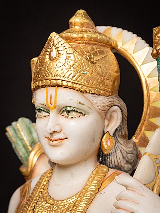 Indische Marmorfigur von Rama
