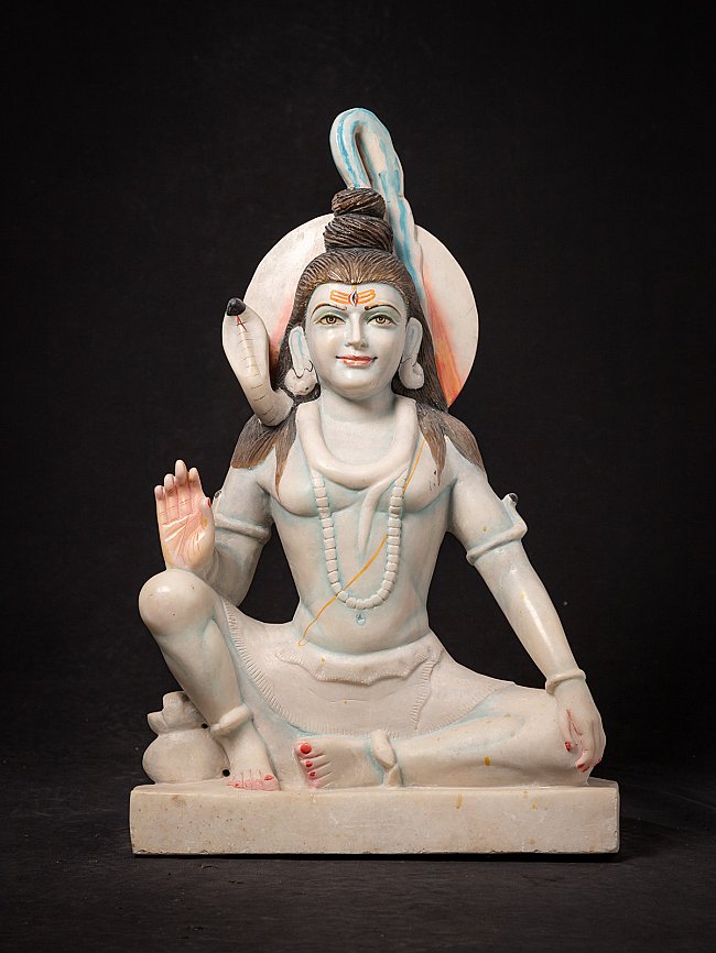 Alte indische Shivafigur aus Marmor