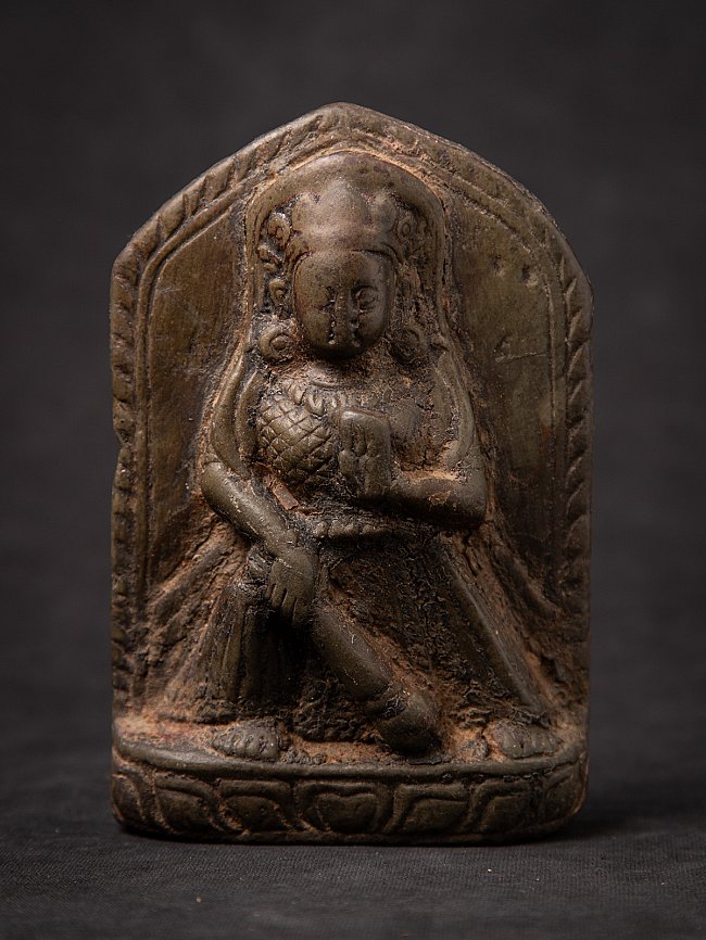 Antike nepalesische Steinvotivrelief von Vajrapani