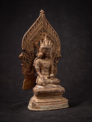 Antike bronzene burmesische Ava Buddhafigur