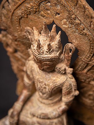 Antike bronzene burmesische Ava Buddhafigur