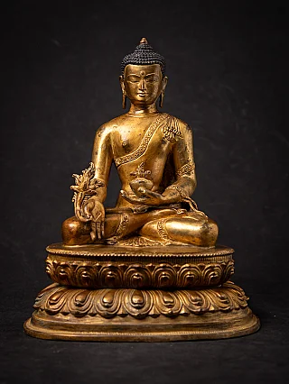 Old bronze Nepali Medicine Buddha statue