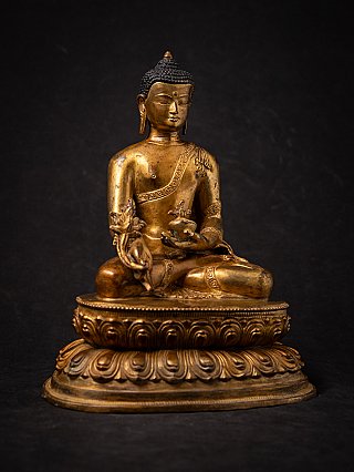 Old bronze Nepali Medicine Buddha statue