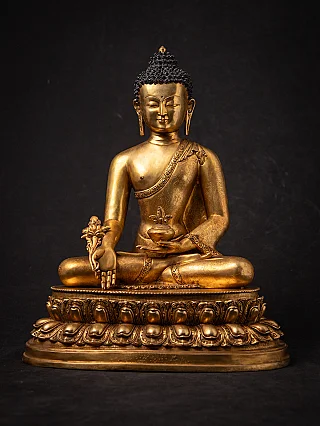 Very high quality bronze Nepali Medicine Buddha