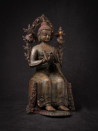 Antike bronzene nepalesische Maitreya Buddhafigur