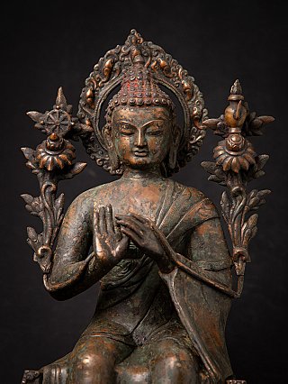 Antike bronzene nepalesische Maitreya Buddhafigur