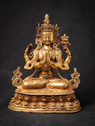 Old bronze Nepali Chenrezig statue
