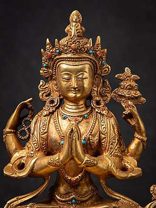 Alte bronze Nepalesische Chenrezig Figur