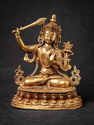 Old bronze Nepalese Manjushri statue