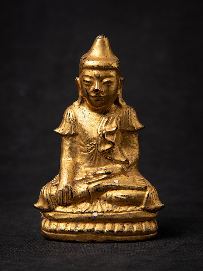 Antike hölzerne burmesische Buddhafigur