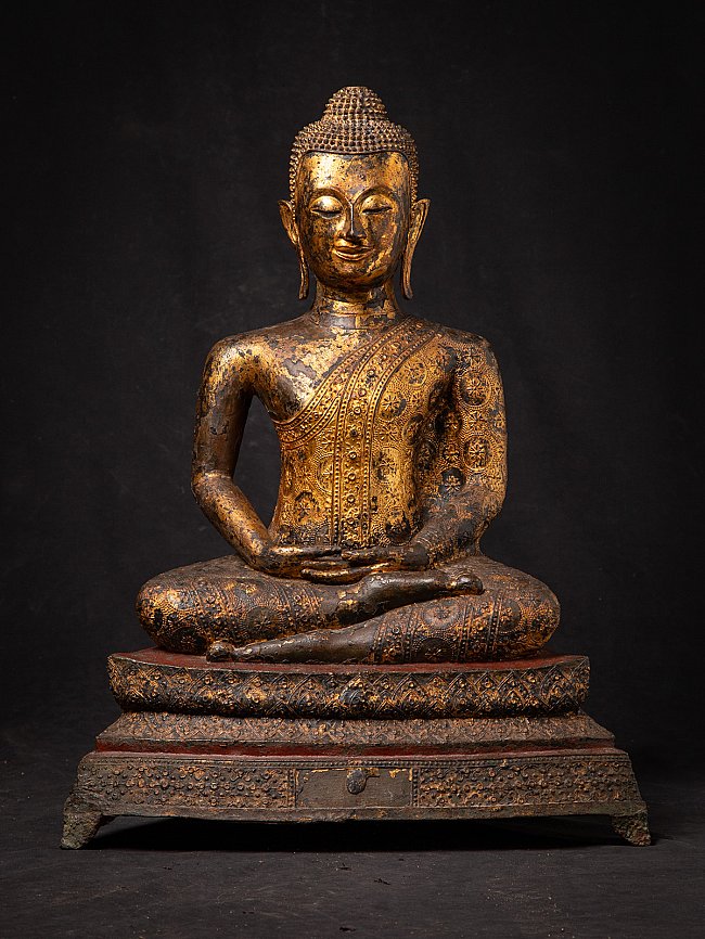 Antiker bronzener thailändischer Rattanakosin Buddha