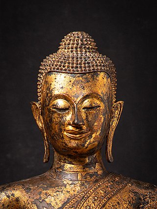 Antiker bronzener thailändischer Rattanakosin Buddha