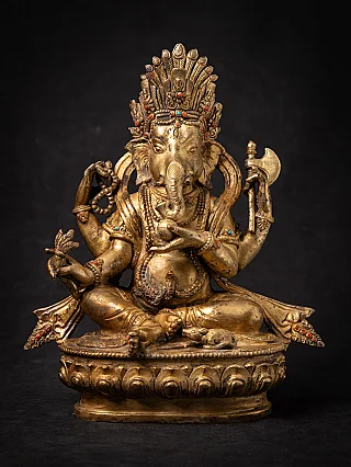 Old bronze Nepali Ganesha statue