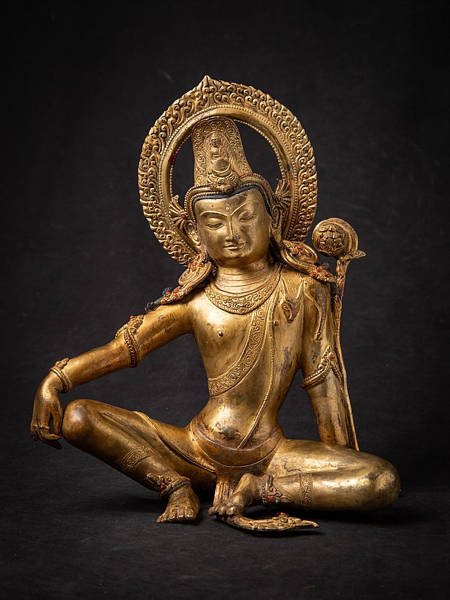Alter bronzener nepalesischer Lokeshvara-Bodhisattva