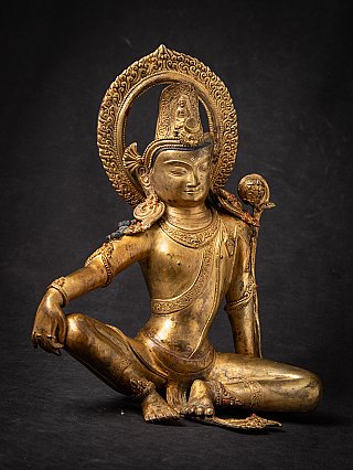 Alter bronzener nepalesischer Lokeshvara-Bodhisattva