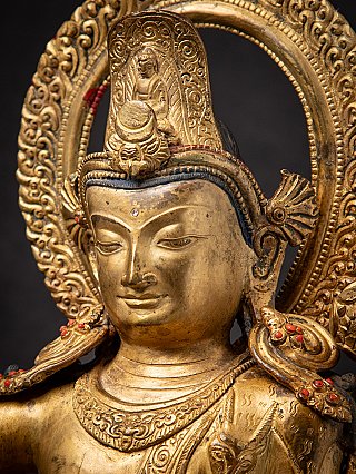 Alter bronzener nepalesischer Lokeshvara-Bodhisattva