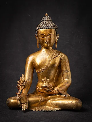 Old bronze Nepali Medicine Buddha statue
