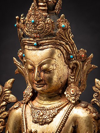 Old bronze Nepali Maitreya Buddha
