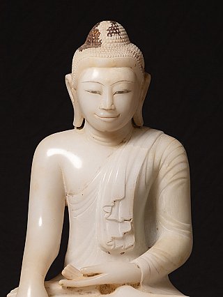 Besonderer antiker Marmor-Buddha aus Mandalay, Burma