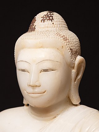 Besonderer antiker Marmor-Buddha aus Mandalay, Burma
