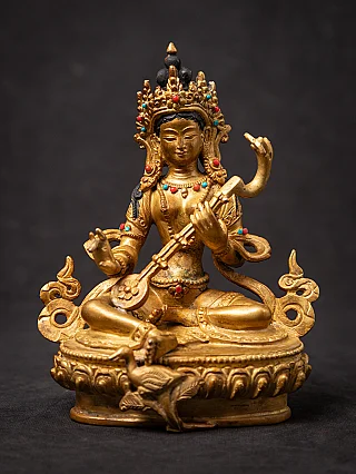 Old bronze Nepali Saraswati statue