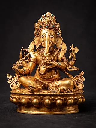 Old bronze Nepali Ganesha statue