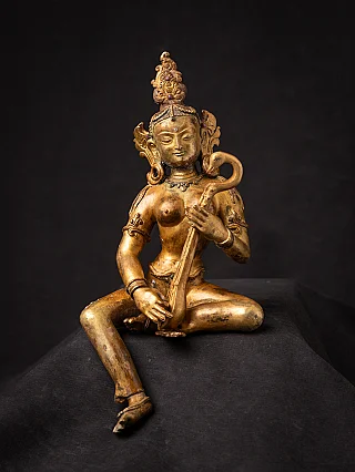 Old bronze Nepali Saraswati statue