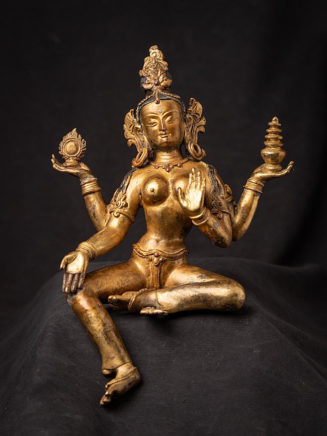 Old bronze Nepali Lakshmi statue