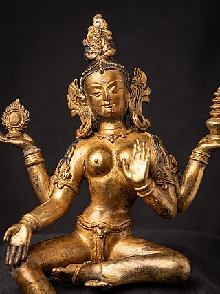 Old bronze Nepali Lakshmi statue