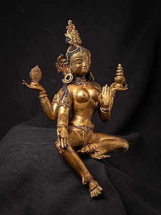 Old bronze Nepali Lakshmi statue