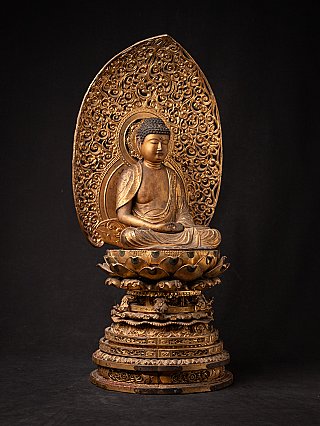 Special antique Japanese Amida Buddha statue