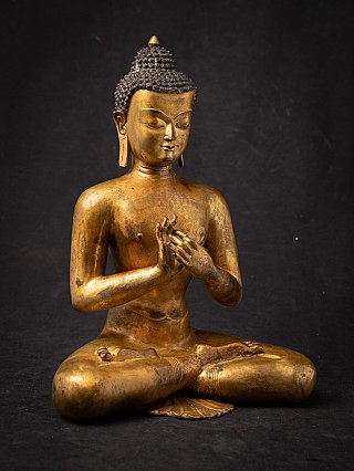 Oude bronzen Nepalese Boeddha