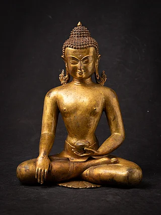 Old bronze Nepali Buddha statue