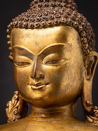 Oude bronzen Nepalese Boeddha