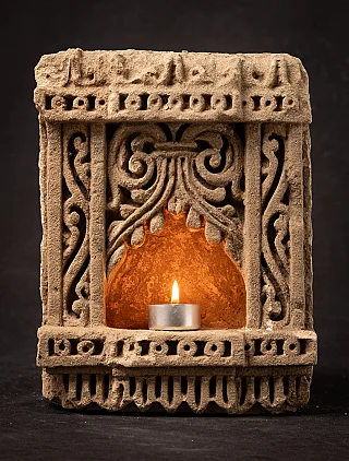 Antique sandstone temple from India
