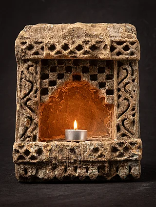 Antique sandstone temple from India