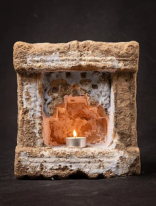 Antique sandstone temple from India
