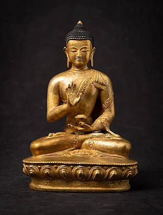 Old bronze Nepali Buddha statue