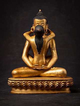 Alte nepalesische bronzene Samantabhadra Figur