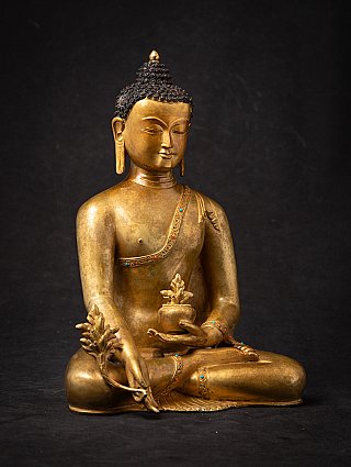 Alte bronzene nepalesische Medizinbuddha