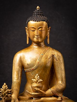 Alte bronzene nepalesische Medizinbuddha