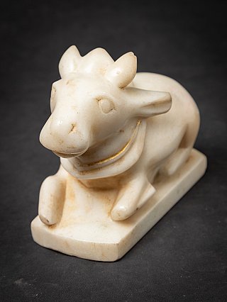 Antique marble Shiva Lingam with Nandi bull