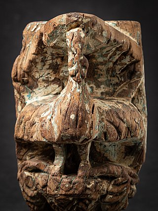 Antique wooden Indian Peacock
