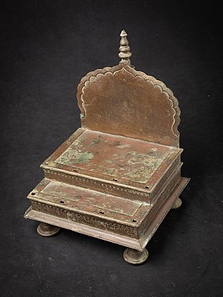 Antiker indischer Bronze-Puja-Altar mit Inschrift