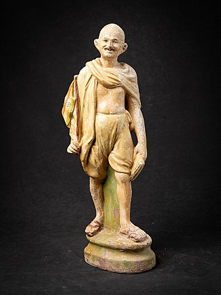 Alte Keramikfigur von Mahatma Gandhi