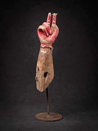 Antique wooden arm of a Hindu god