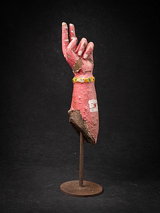 Antique wooden arm of a Hindu god
